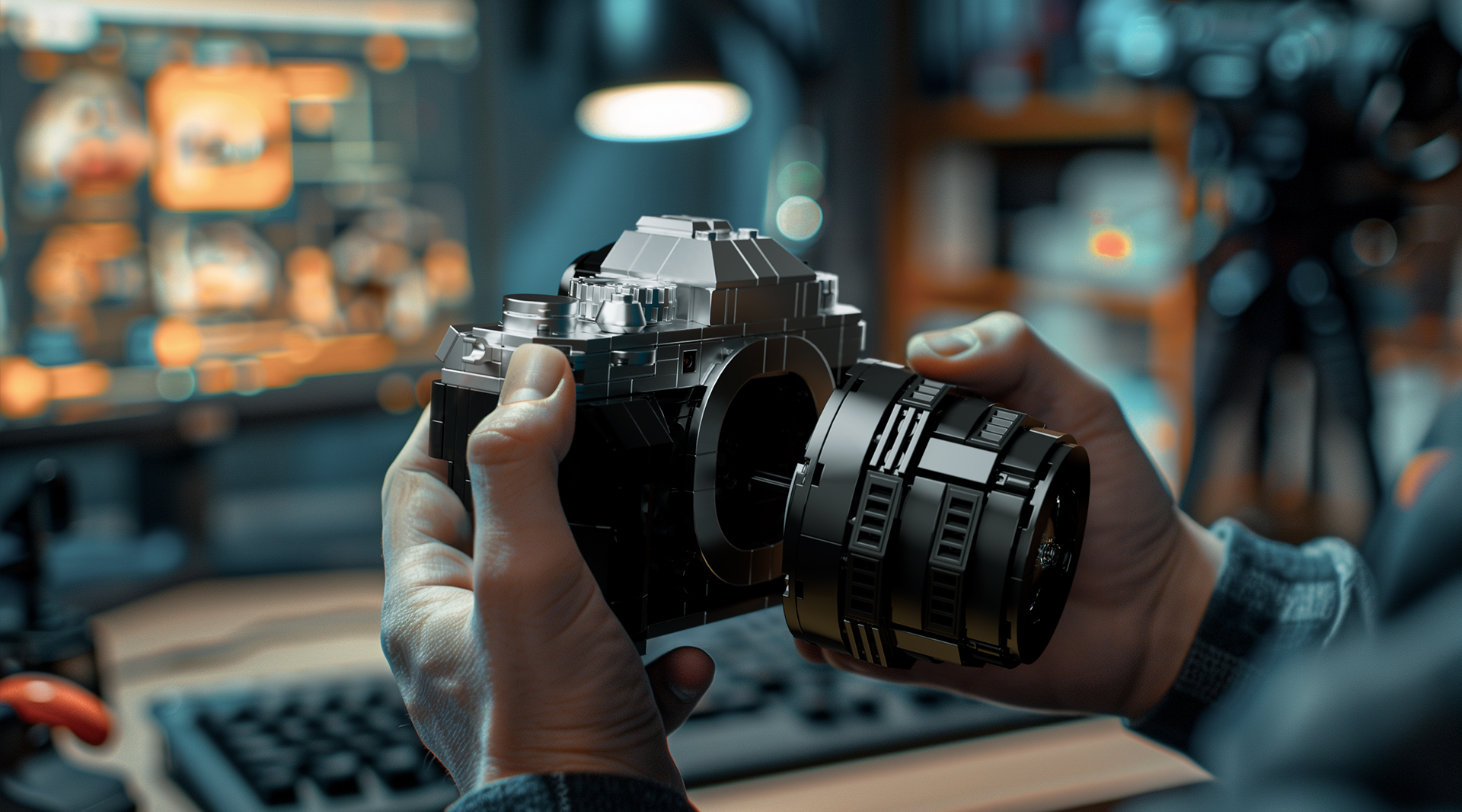 Detailed display of the nfieliz cameras building set