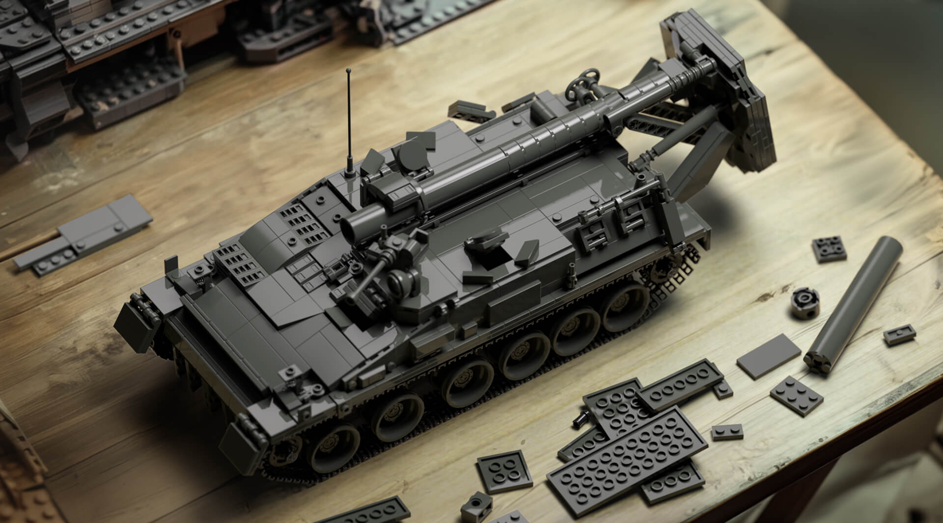 2S4 Military Tank Detail 04